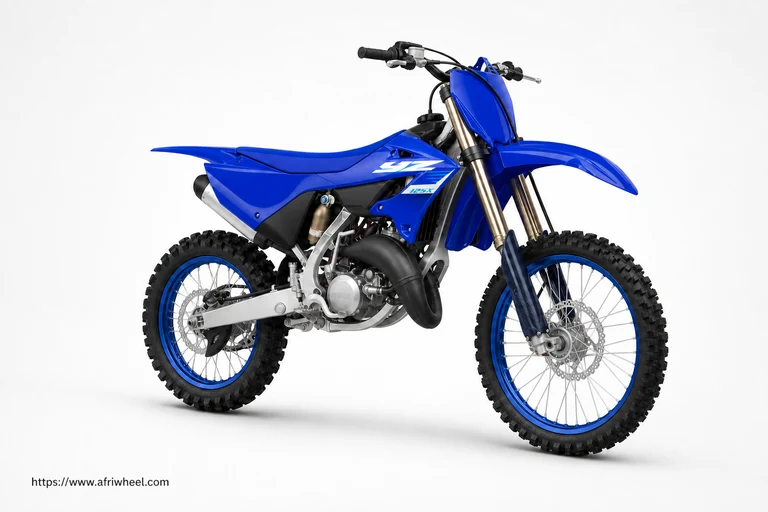 Yamaha YZ125X in Blue, front three-quarter studio view